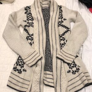 Patterned Sweater Cardigan